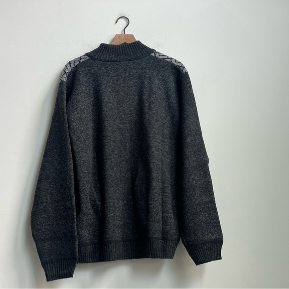 Gioberti Knitted Full Zip Block Design Cardigan Sweater Soft Brushed Flannel XL - Picture 11 of 13